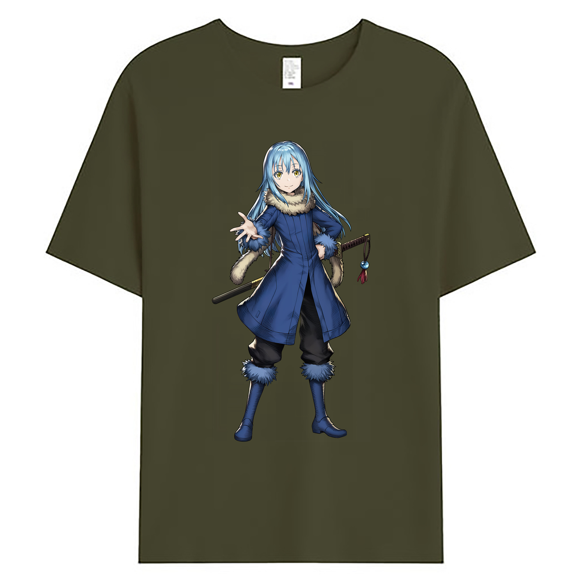 （画像用） 転スラ Regarding Reincarnated to Slime 綿100％ メンズ半袖Tシャツ｜肌触りやわらか＆通気性